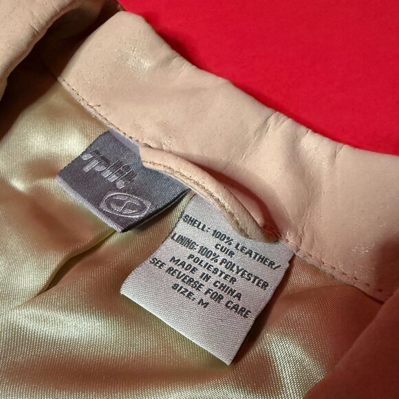 Hand-Painted Upcycled Leather Blazer | Neon Yellow + Cream | Unique Artsy Street - Picture 4 of 12